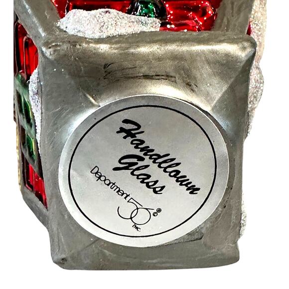 Department 56 Handblown Mercury Glass Jumbo Christmas 'Birdhouse' Ornament-NWT - Picture 3 of 6